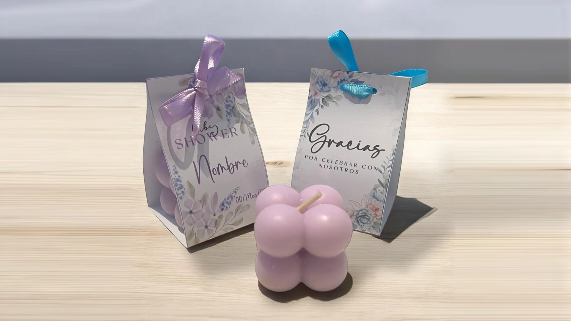 Vela bubble en caja 2