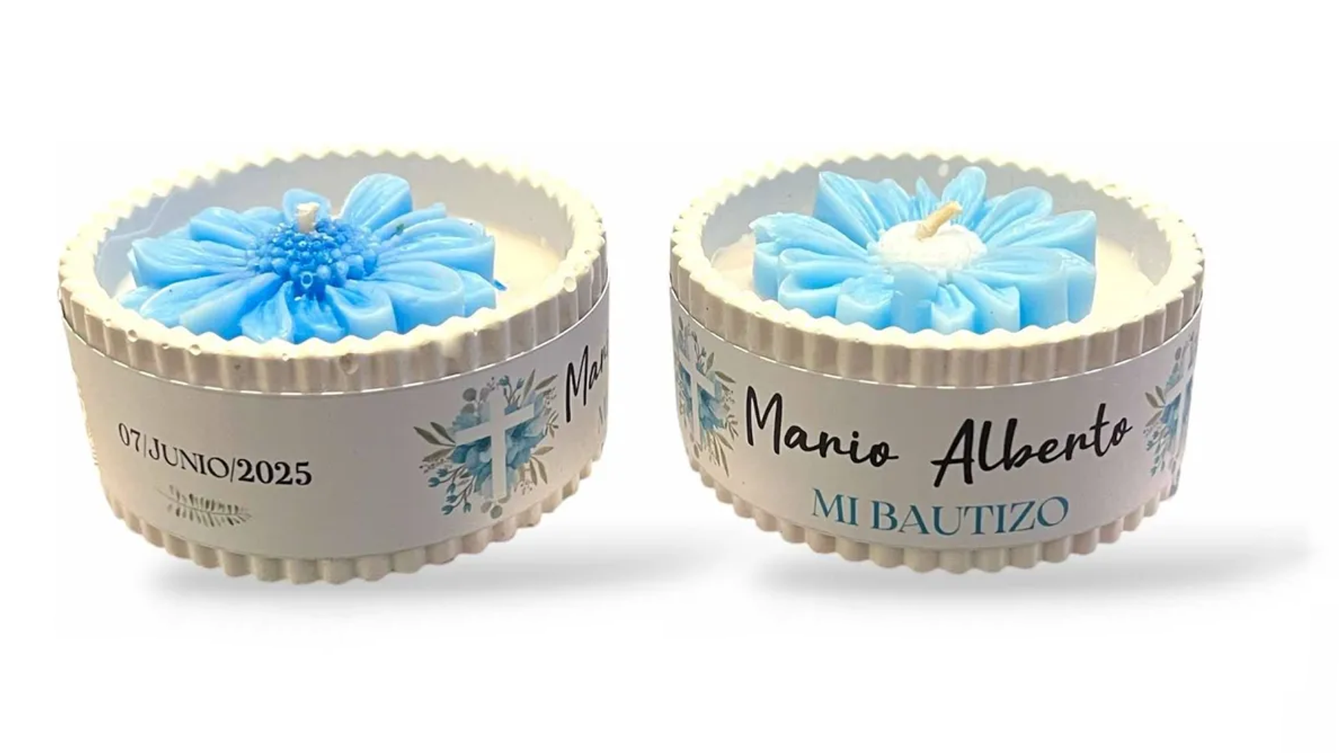 Vela circular con margarita 1