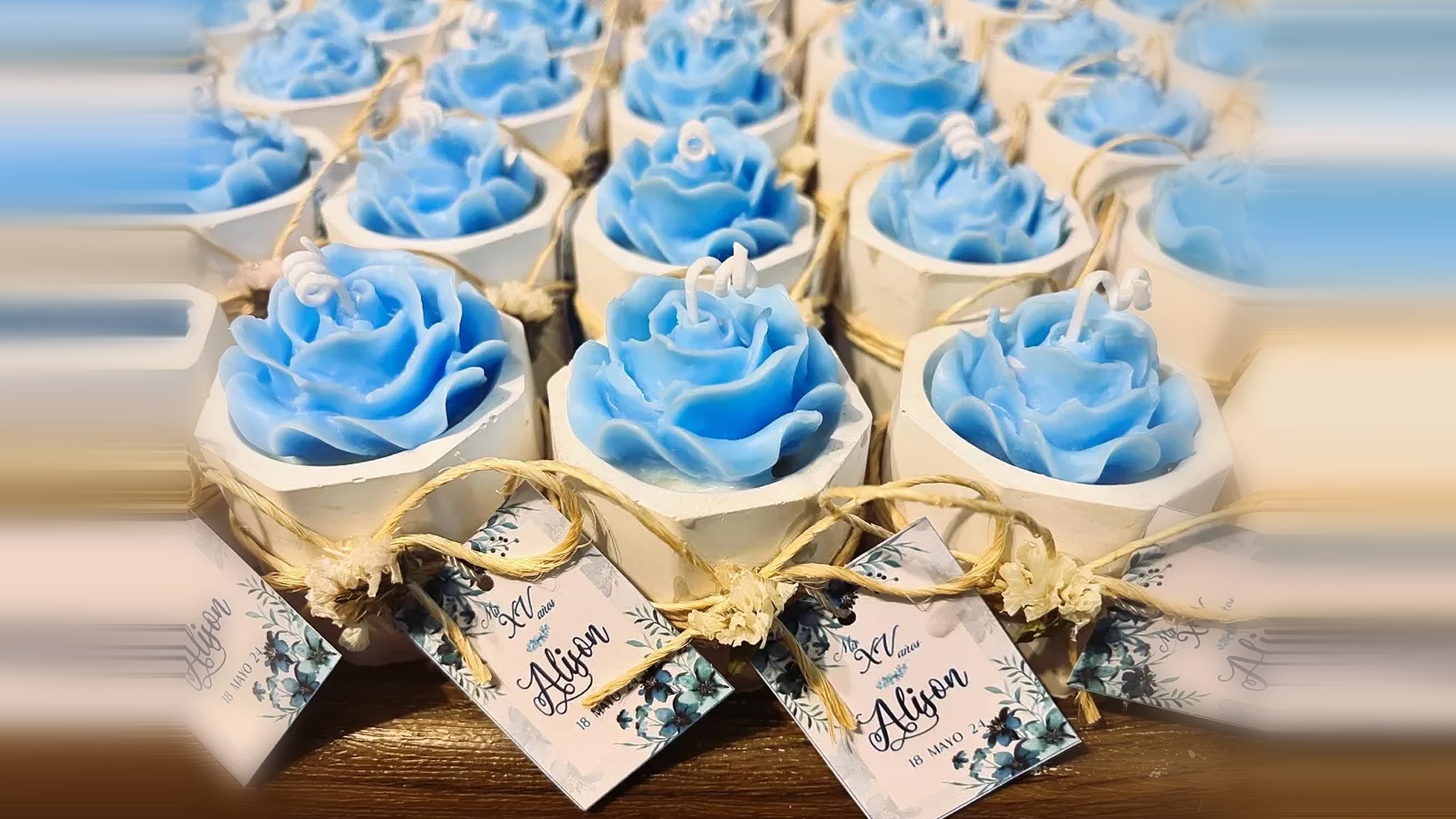 Vela octagonal flor 2